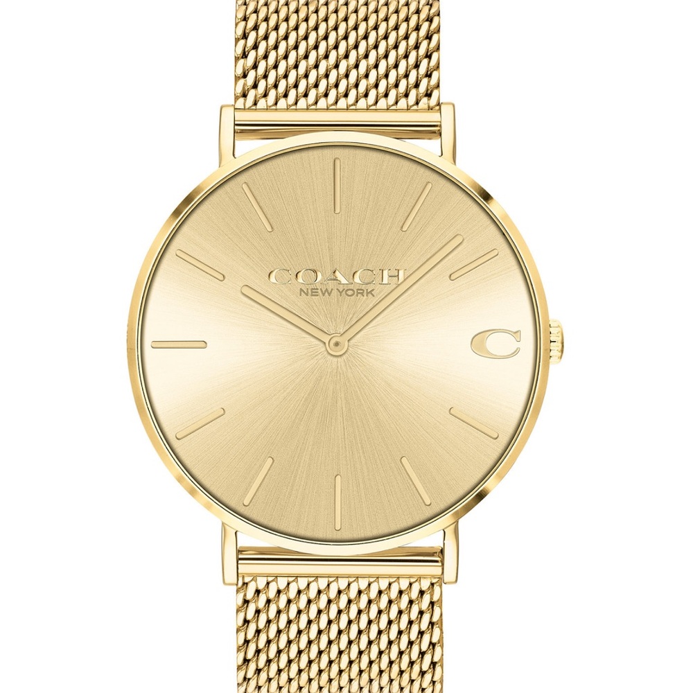 COACH
Men's Charles Gold-Tone Stainless Steel Mesh Bracelet Watch 41mm